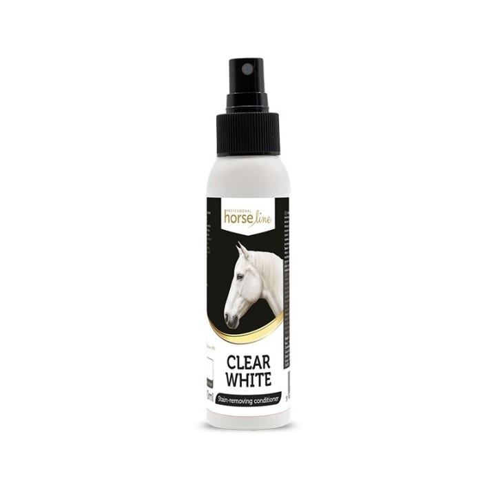 Odplamiacz dla siwych koni 100ml | Clear White